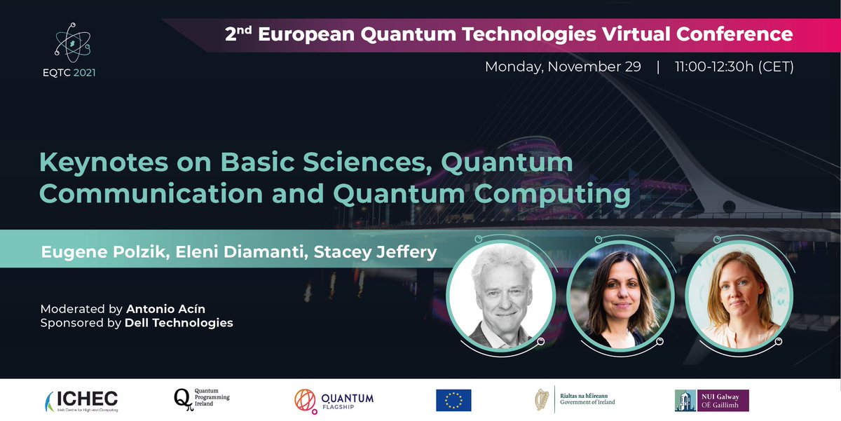 ICFOnians's tweet photo. Today at 11:30am Eleni Diamanti, partner of the
@QuantumFlagship project #CiViQuantum, will be giving a Keynote presentation on Quantum Communication at #EQTC2021
Conference πhttps://t.co/3IT0j7jBih
CiviQ π https://t.co/3WGAh64bem https://t.co/sxgw6h78xE