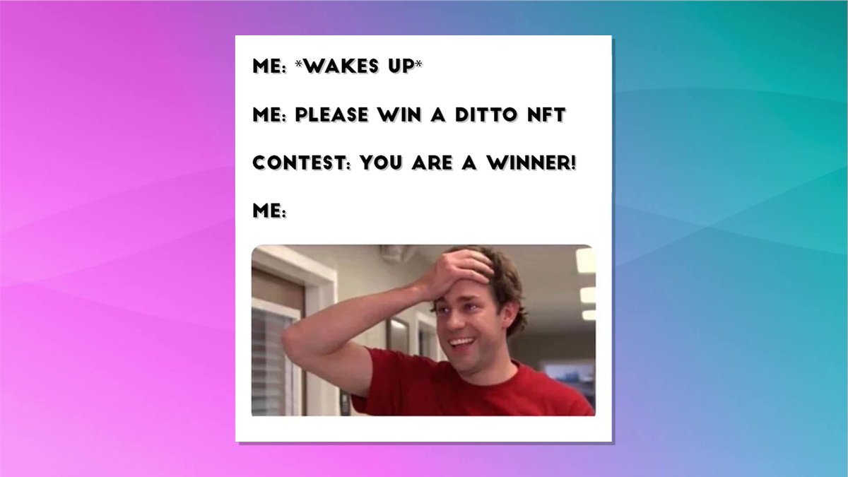 ⌛ LAST FEW DAYS ⌛️
Can happen to anyone who participated and followed the rules!

🔥 750 $BUSD and 11 NFTs  🔥
woorise.com/everywhere/dit… 

Best of luck!

Links below! 👇
linktr.ee/dittomoney_ 

$DITTO $xDITTO

#BinanceSmartChain #yieldfarming #staking #DeFi #NFT #GIVEAWAY