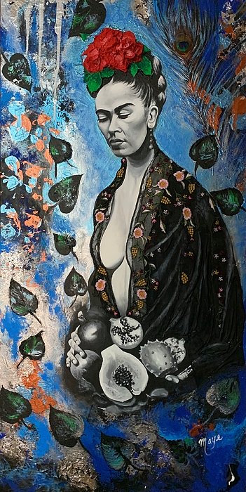 mayeyoga1's tweet photo. New artwork for sale! - "Frida with Fruits" - https://t.co/Nk4NfM8roT @fineartamerica https://t.co/HCP4b8UjuJ