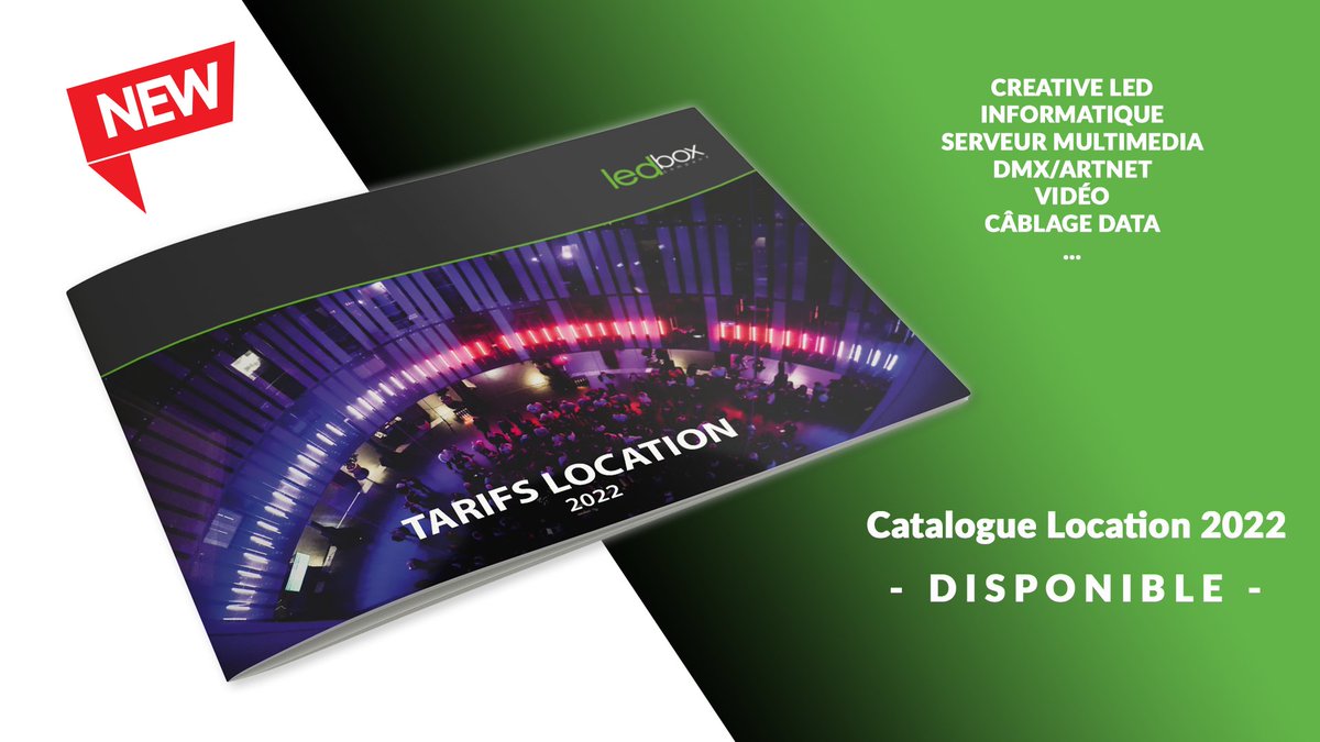 ledboxcompany's tweet image. [NEW] 🔥 Nos tarifs location 2022 sont disponibles en téléchargement dès maintenant.
⇣⇣ [PDF - 2 Mo] ledbox.fr/wp-content/upl…
Avec bien sûr, des nouveautés !
------------
#ledboxcompany #creativeled #informatique #multimedia #dmx #artnet #video #data #location