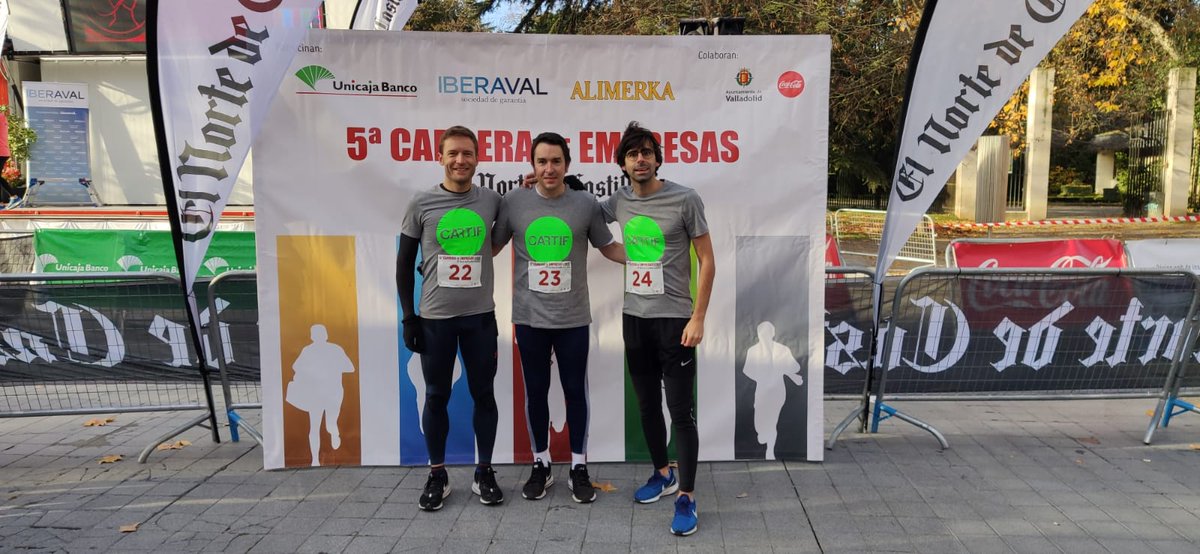 CARTIFCT's tweet photo. Un equipo de corredores de @CARTIFCT enfrentó ayer el frío vallisoletano para participar en la #VCarreradeEmpresas, organizada por @nortecastilla,  junto a otras empresas de la provincia 

¡Buen trabajo, chicos! https://t.co/h2Yo0fJq6a
