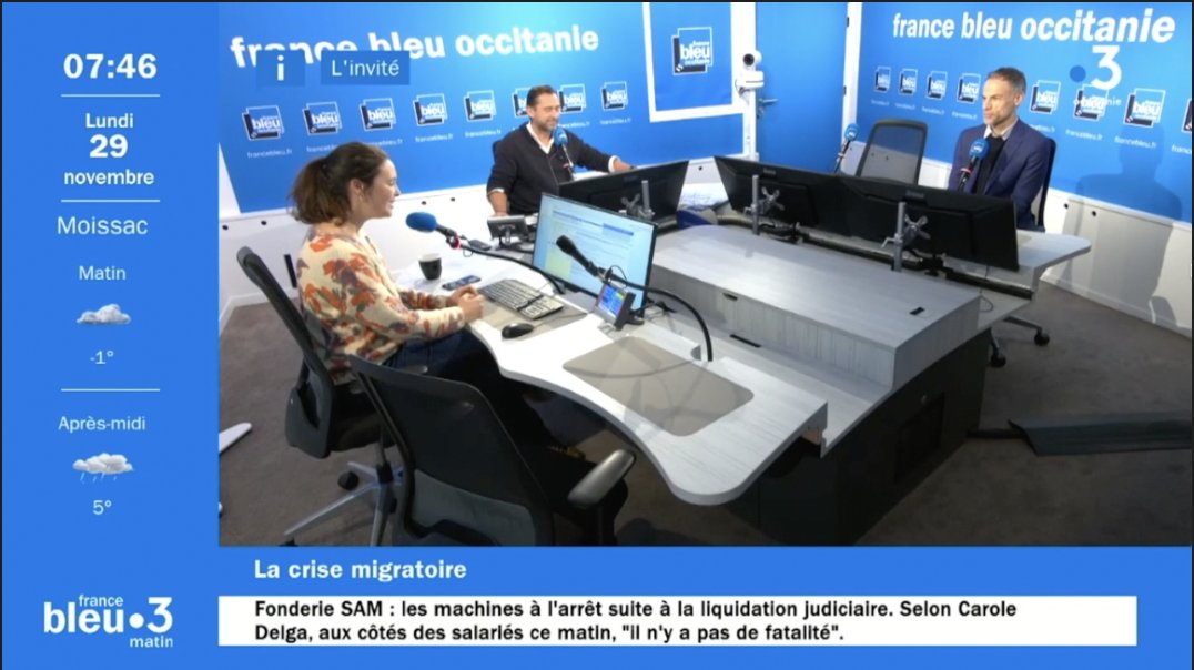 PresidenceM's tweet photo. đ@Sebastien_Nadot, PrĂ©sident de la #CEPmigrations, a Ă©tĂ© lâinvitĂ© de la matinale de @bleuoccitanie afin de sâexprimer sur le sujet de la #migration, en #France đ«đ· et Ă lađ#frontiĂšre franco-espagnole, en đHaute-#Garonne et en đ#AriĂšge.
đŽRetour en vidĂ©os de son interview â€”ïž https://t.co/JQ0Dv7cdb7