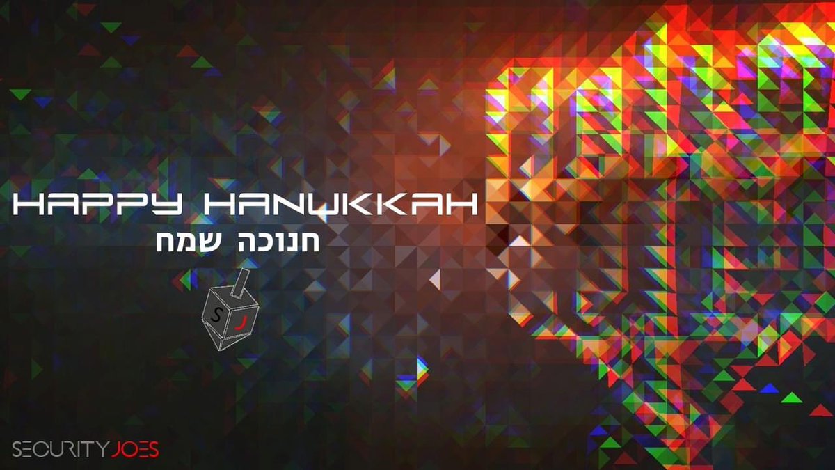 SecurityJoes's tweet photo. 🕎 Happy Hanukkah 🕎
From all the JOES around the world. 

Stay calm and alert us if you need:
response@securityjoes.com
24/7 https://t.co/Tjei9dhS91
