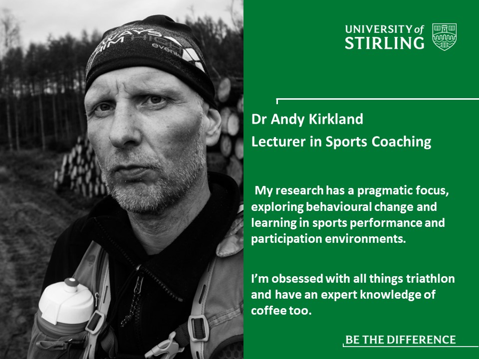 Academic Sport at Stirling (@stir_acadsport) on Twitter photo Last but by no means least we have Dr <a href="/andykirkland71/">Andy Kirkland Ph.D.</a>. Andy's research interests focus around sports performance and participation environments! <a href="/StirUni/">University of Stirling</a> Last but by no means least we have Dr <a href="/andykirkland71/">Andy Kirkland Ph.D.</a>. Andy's research interests focus around sports performance and participation environments! <a href="/StirUni/">University of Stirling</a>