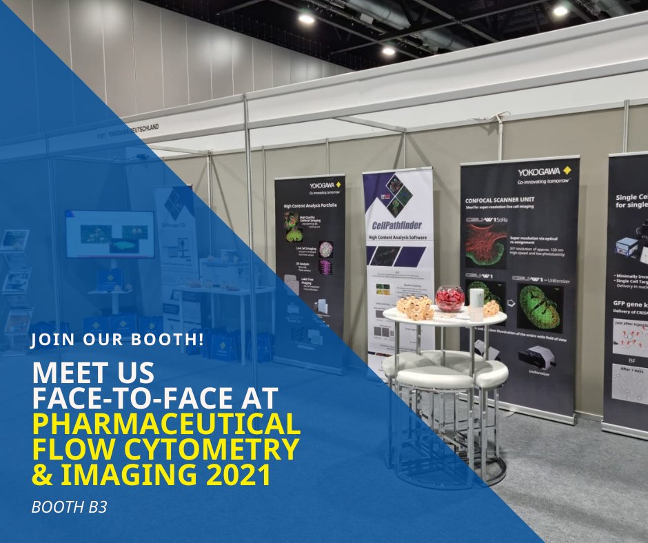 Yokogawa_LS's tweet photo. We will be exhibiting at this year's Pharmaceutical Flow Cytometry &amp; Imaging event in Manchester!

When? 30 November - 01 December 2021
Where? Circle square Manchester, Booth B3 

Read our blog post: https://t.co/kjMAIJXcHS

#pharmaceuticalflow #event #lifescience https://t.co/OZLCoWchCh