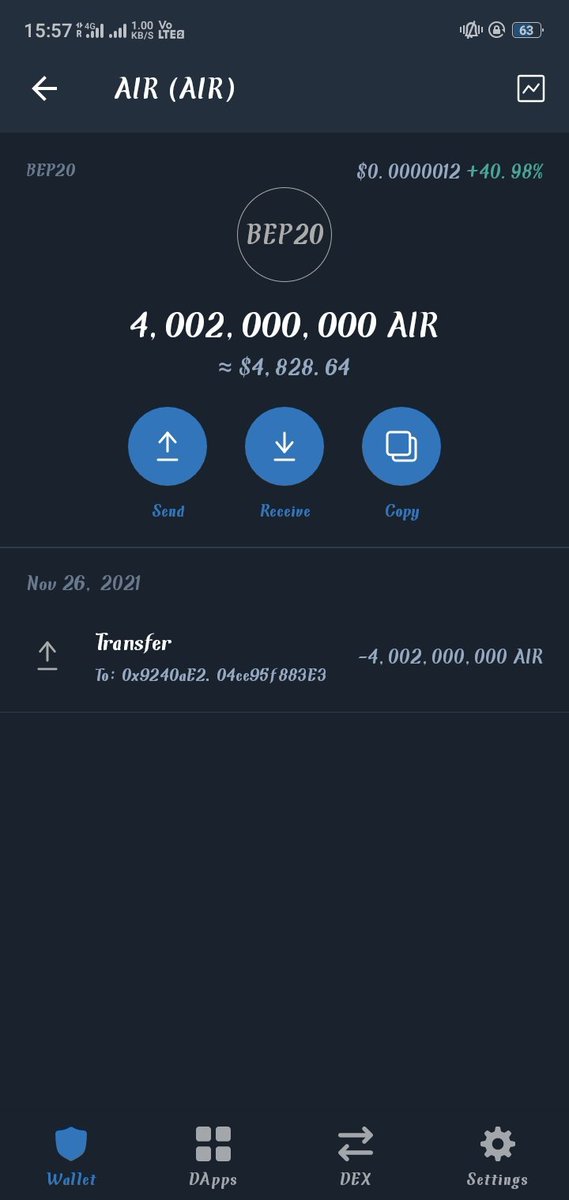 RJhadotiya's tweet photo. @Aircoinreal Fake token 
I participated this coin Airdrop  and I won but but send a fake coin 
🔥🔥 https://t.co/OXJjelFqrr