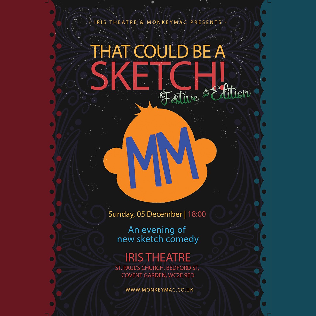 <a href="/TheMonkeyMac/">MonkeyMac</a> are taking over #ThePOD this Sunday with their brand new festive sketch show That Could Be A Sketch! Festive Edition

Don't miss this 'festively fantastic' show 🎄

5th Dec // 6pm // £15

🎟  iristheatre.com

#IrisWinterSeason #SketchComedy #Christmas