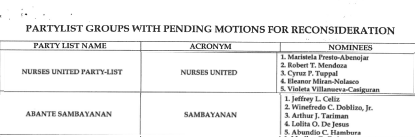 jauhnetienne's tweet photo. ERRATUM: Nurses United and Abante Sambayanan's motions for reconsideration for party-list registration are still pending.
Apologies for the error. https://t.co/GEFOn4l7V5
