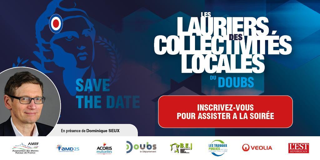lestrepublicain's tweet photo. SAVE THE DATE
[LES LAURIERS DES COLLECTIVITES LOCALES] DOUBS
✔️ Jeudi 2 décembre à 18H📍 Micropolis - 25 000 Besançon
Découvrez les projets des collectivités nominées et agrandissez votre réseau ! 
Inscriptions👉 https://t.co/62F5zeDiy6

Un événement organisé par #EbraEvents https://t.co/7cLNUcoJWp