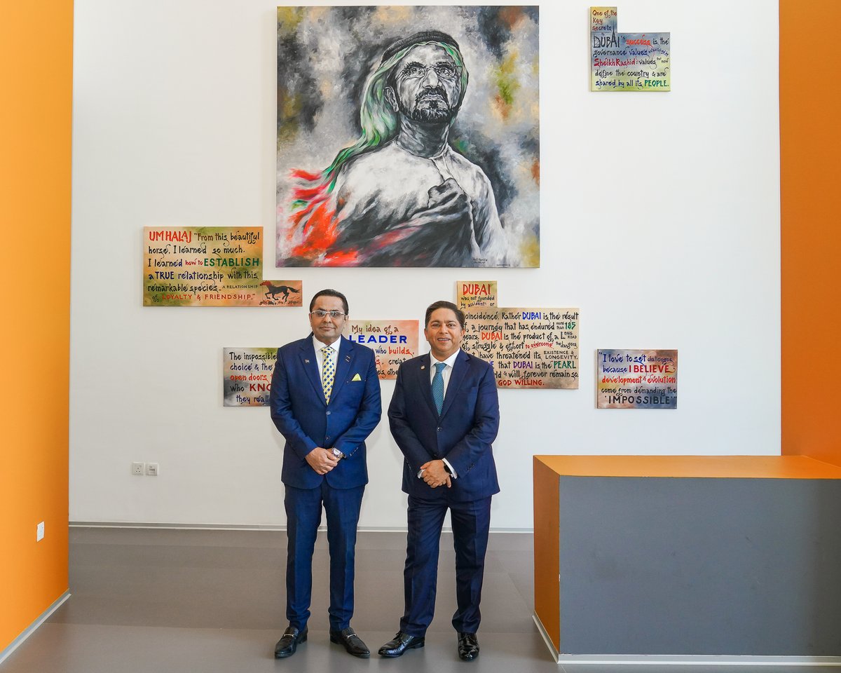 AmityDUBAI's tweet photo. We welcomed Mr. Rizwan Sajan to #AmityDubai for an inspiring talk with students and faculty. @ChairmanDanube spoke about his entrepreneurial journey and the success of his businesses. @vhussain @DIAC_Community https://t.co/RucAP2qHQx
