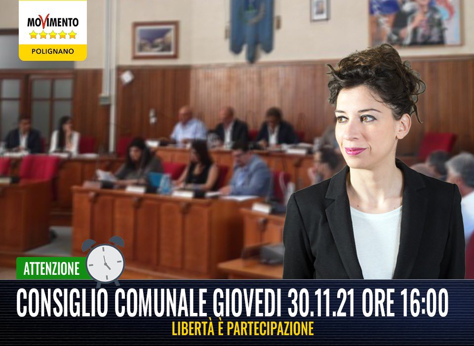 Maria_La_Ghezza's tweet photo. 📣 CONSIGLIO COMUNALE #Polignano. Purtroppo, per problemi di salute, sono impossibilitata a partecipare anche da remoto. Cercherò comunque di far sentire la voce di @PolignanoRevolu. Tra i temi: discarica martucci, mozione #M5S mangiaplastica, parco dei trulli https://t.co/I55WBel7t3