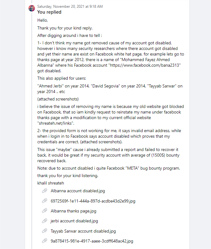 Shreateh's tweet image. The most important department in @Meta YET takes individual actions.
#security #facebook #meta #exploit #hacker #infosec