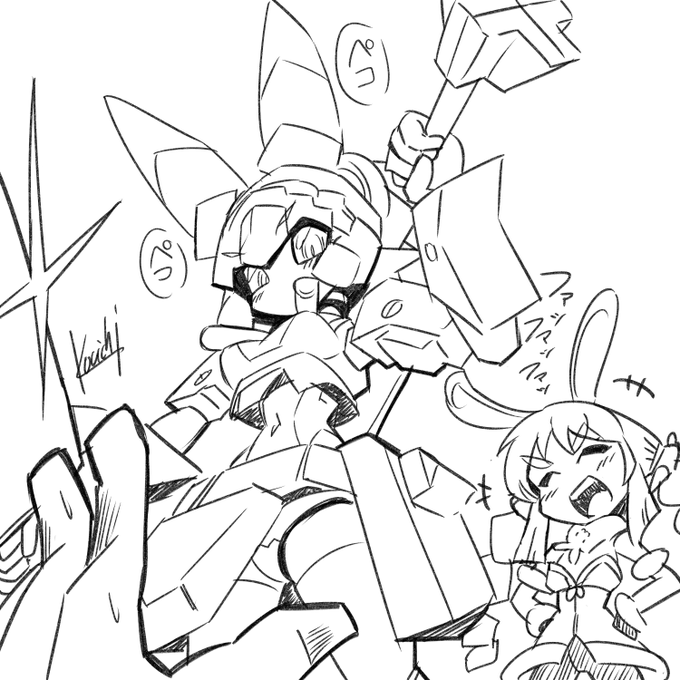メガネ戻ったのでリハビリラクガキ_(:3」∠)_ 