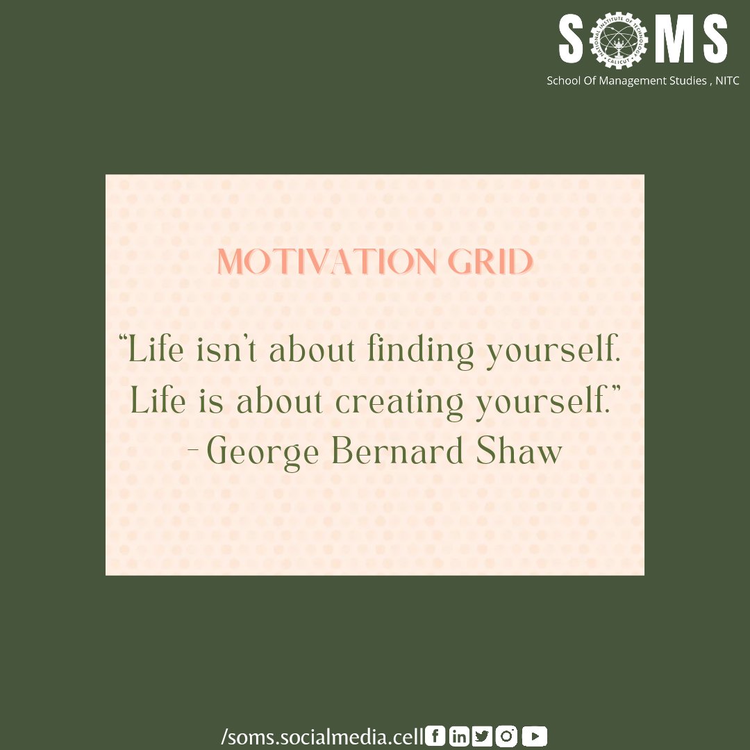 Somsnitcalicut's tweet photo. Are you in need of some Monday motivation?
Well, now beat your Monday blues with #motivationgrid !
#beatingblues #motivationgrid #nitcsoms #soms #nit #grow #evolve #motivation #campus #trending #mba #management https://t.co/PyOWzHHXys