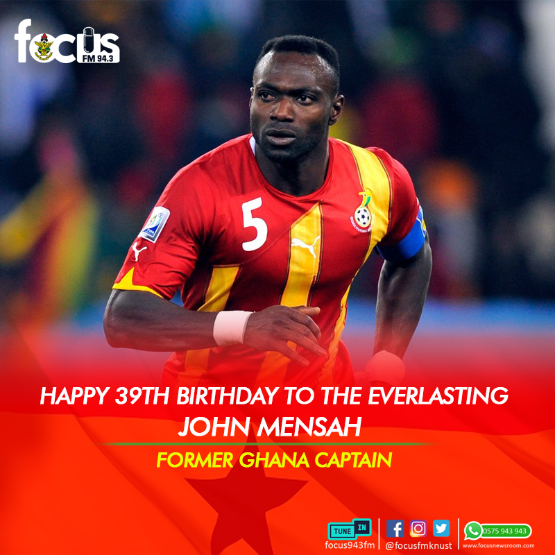 Former Black Stars captain John Mensah turns 39 years old today. Happy Birthday to the Rock! 