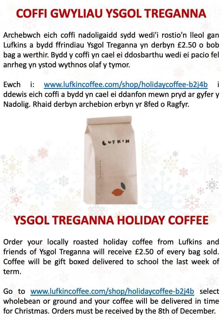 Order you holiday coffee with <a href="/lufkincoffee/">LUFKIN</a> and we’ll receive £2.50 from each bag ordered lufkincoffee.com/shop/holidayco… order by 8th of December, delivered to school the last week of term