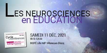 [Samedi 11 décembre 2021]
Les neurosciences en #éducation
➡️ Conférences d'<a href="/HippGros/">Hippolyte Gros</a> (<a href="/InspeVersailles/">INSPÉ de l'académie de Versailles</a>) et de <a href="/DrevetJavourey/">Ludivine Javourey - Drevet</a> (INSPÉ Lille HdF).
💻 Événement hybride, à suivre en direct sur notre chaîne YouTube.
Inscriptions : urlz.fr/gSUT