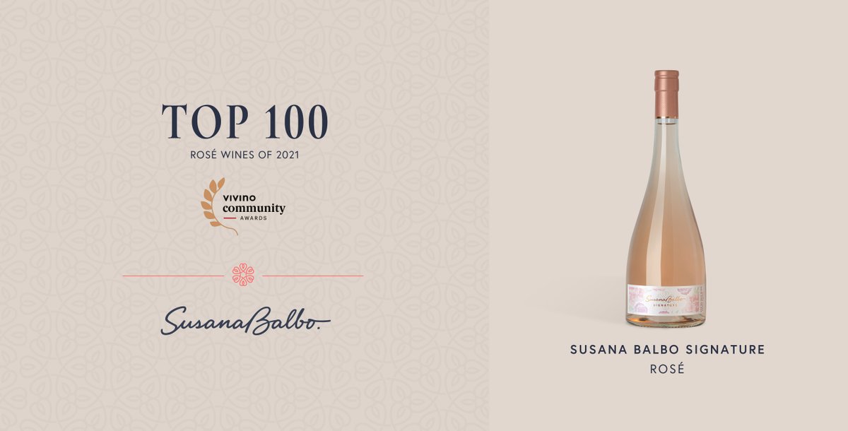 Es un honor anunciar que Susana Balbo Signature Rosé fue seleccionado por la comunidad de <a href="/vivino/">Vivino</a> en el top 100 de vinos rosados de 2021. En esta línea Susana plasma toda su experiencia, creatividad e innovación.