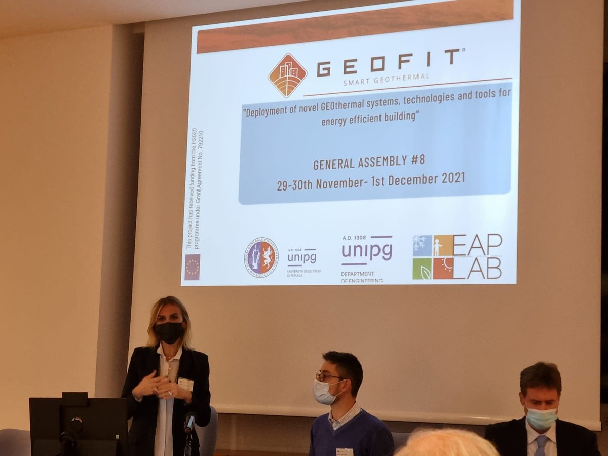 AnnaLauraPisell's tweet photo. Great to be together @UniperugiaNews after 2 years of remote #EAPLAB.EU in @EUhorizon2020 @EuGeofit 🇪🇺🌳Working towards the new #geothermal systems to be fully operative✅,looking forward to the pilot visit 🔜 #santapollinare @FondAgrariaPg first #GBC #historicbuilding @GBCItalia https://t.co/tazaPvSn8H