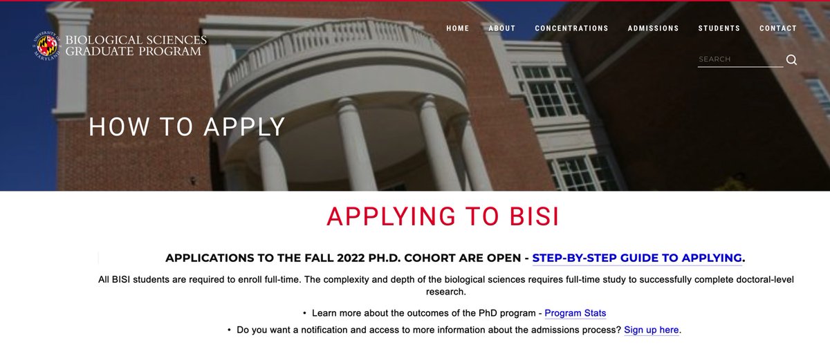 Still thinking of applying to BISI at UMD? The application deadline for Fall 2022 admission is this Wednesday, December 1! bisi.umd.edu/how-to-apply