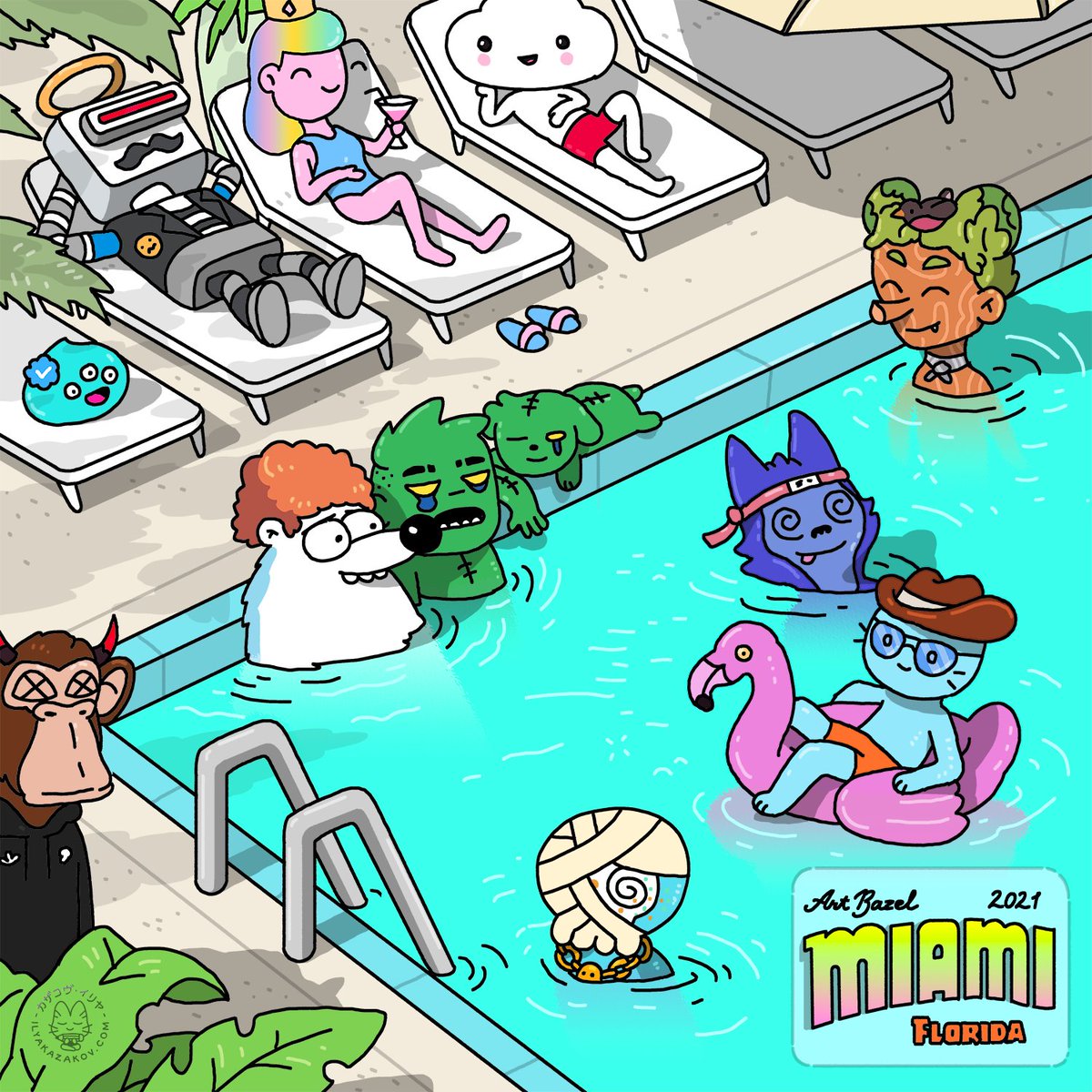 NFT fam in <a href="/ArtBasel/">Art Basel</a> Miami ☀️🌴 #ArtBaselMiamiBeach