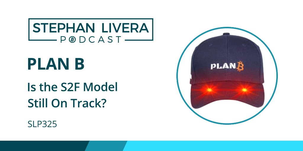 stephanlivera's tweet photo. SLP325 @100trillionUSD Is the S2F Model still on track? 

PlanB and I chat:
- Confusion between different models
- Is S2F off track? 
- $100k by end of year? 
- What about the floor model? 
- Thoughts on the 'supercycle' and why it won't be this time

https://t.co/J110phc5l7 https://t.co/LXKQjyRxcz
