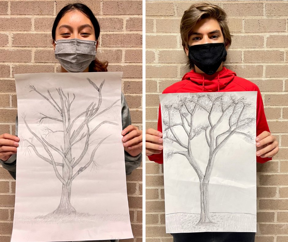 FCPSKY's tweet photo. Thanksgiving has passed, but fall isn't over yet! 🍁These fall-themed art pieces created by students at Paul Laurence Dunbar High are brightening up our Monday morning! #fcpsky #ExcellentStudents https://t.co/PfsxCb48Dx