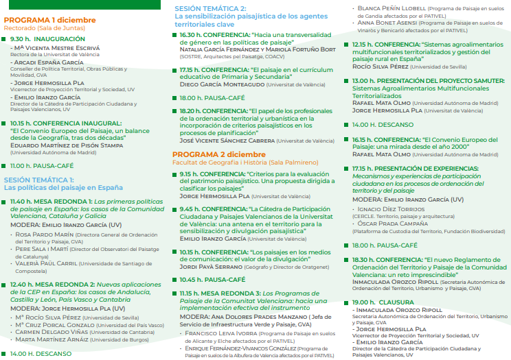 catedrapaisaje's tweet photo. 🔶 Seminari "Més de dues dècades del Conveni Europeu del Paisatge en Espanya: assoliments i reptes futurs"
🗓️ 1 i 2 de decembre
🏢 Rectorat i Facultat de Geografia i Història 
📝 Inscripcions: https://t.co/tfXlKesZq1
@GVAterritori @bibliotequesuv @JardiBotanicUV @UVcatedres https://t.co/HTPBwxjNsy