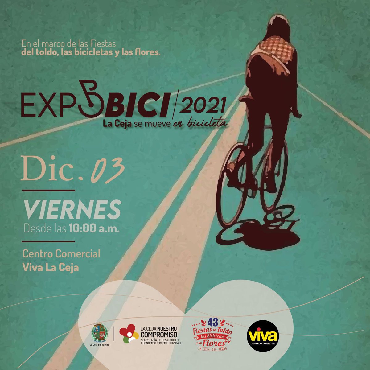 LaCejadelTambo's tweet photo. #ExpoBici | Prográmate para vivir la gran feria Expobici 2021 en el Centro Comercial Viva La Ceja.
Tendremos la compañía de los ciclistas profesionales Sergio Luis Henao y Benardo Suaza. Además, podrás aprender de mecánica básica y nutrición deportiva.
¡Te esperamos! 🚴♀️🚴🏻♂️ https://t.co/xSP2wn0JAA