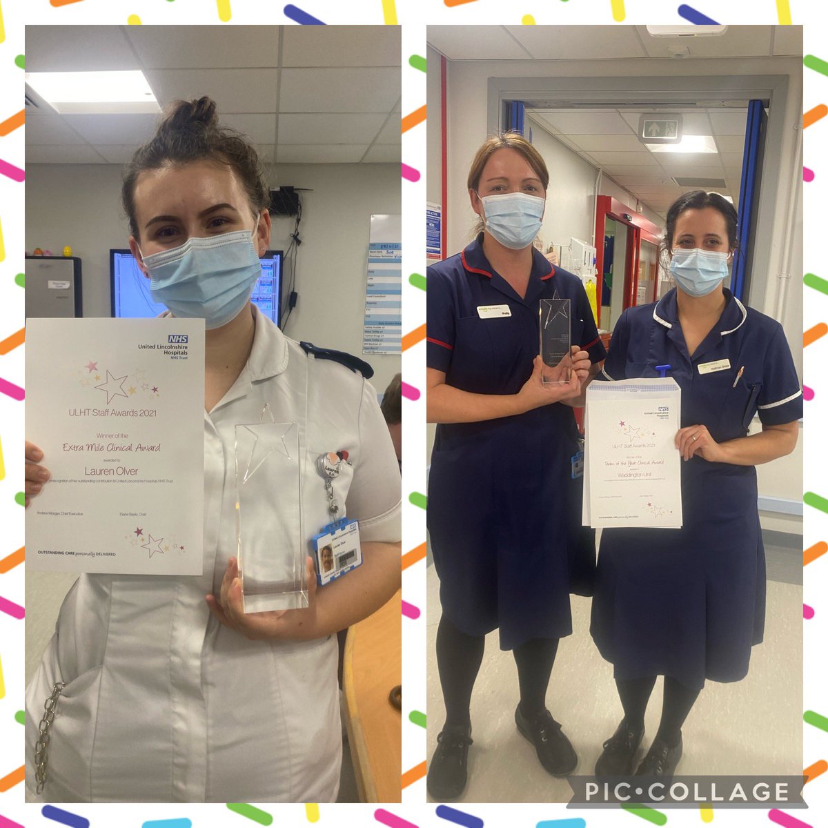….and here we have it!! Our staff awards have been delivered to our wonderful nurse Lauren and to Waddington Unit ❤️ so very well deserved 🥇