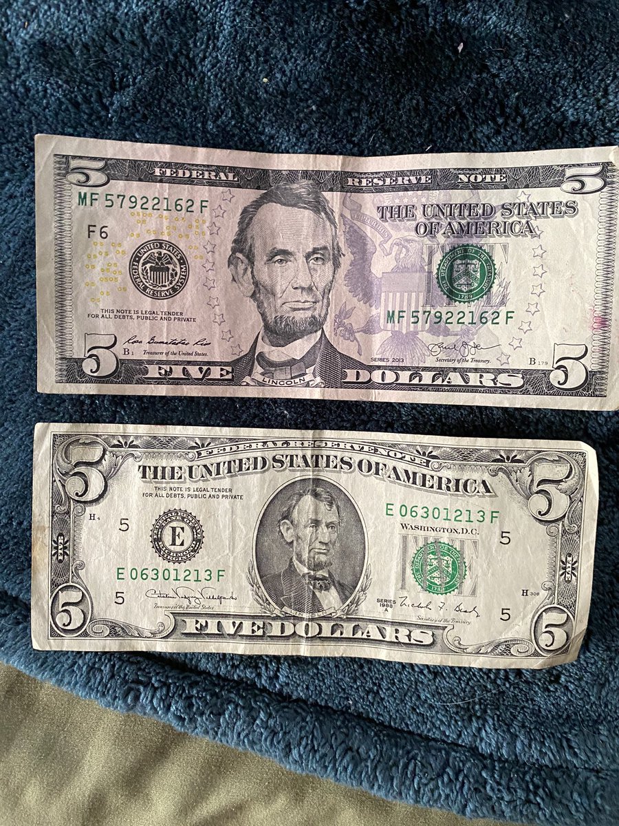 impoliite's tweet photo. 5$ from 2013 vs 1988 https://t.co/LWstAN6LuS
