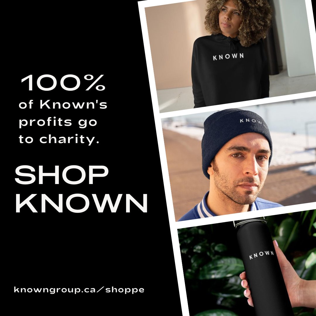 It's almost #GivingTuesday  - We just launched our brand new <a href="/knowngroupinc/">KNOWN</a> online merch shop &amp; We will be giving 100% of proceeds to charity always! From now until February 2022 we'll be donating all proceeds to Crossing All Bridges Learning Centre <a href="/cablc/">Crossing All Bridges</a> vimeo.com/258554472/9e10…