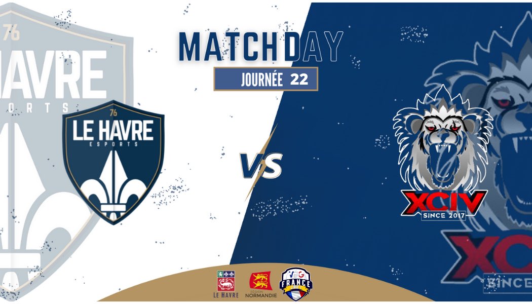 [Jour de match] 

📍: <a href="/VPGFrance_/">VPG France</a> 
🏆: ligue 1
⏱: 21H20 / 21H40 / 22H00
⚽️ : @CRACKITOS_ESPT / <a href="/XciVesport/">XciV eSport</a>/ @XIBellator_fr 
🎥 : twitch.tv/le_havre_espor…