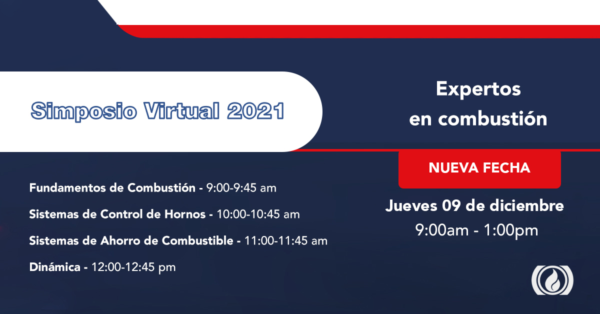 Este próximo 09 de diciembre podrás aprender de nuestros expertos, en donde hablarán sobre temas de combustión para:

- Disminuir consumos de combustible 
- Mejorar la calidad del producto
- Incrementar la productividad

Regístrate aquí: hubs.li/H0_RSnV0