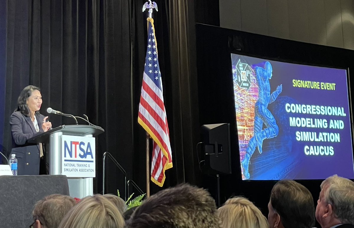 Thank you <a href="/RepStephMurphy/">Archive: U.S. Rep. Stephanie Murphy</a> for your support of #Simulation #technology in #orlando with strong ties to #defense &amp; #aerospace. Great comments today on the power of #digitaltwin for our nation’s future. Orl &amp; Miami based co <a href="/red6ar/">Red 6</a> is booth 1922 at <a href="/iitsec/">I/ITSEC</a>.