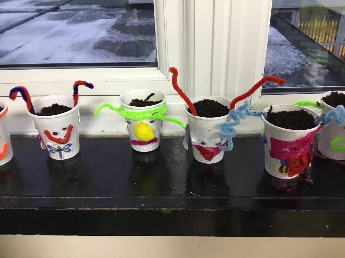 LeysFarm's tweet photo. Gardening club have been really busy today making Grass Heads! We are really looking forward to seeing them grow and making funny hairstyles! #gardening #LFJSoutdoorlearning https://t.co/rx6Zxxymg3
