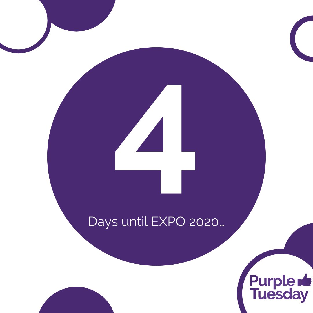 PurpleTuesNov's tweet photo. It's now just 4 days until @wearepurpleorg is at EXPO 2020 Dubai.
Don't forget to join their live stream this Friday 2pm BST when they discuss live from EXPO 2020, digital inaccessibility and their solution! https://t.co/6z5UnWvSoC
#RedefiningAccessibility #UKPavillion2020 https://t.co/vTNZbFx5S9