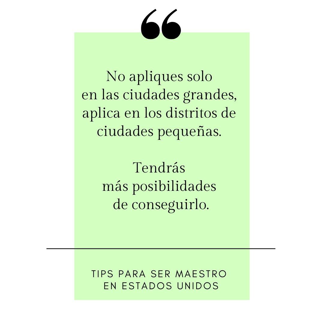 AddoEduca's tweet photo. 📹 En el video de nuestro canal de Youtube.

🇺🇲 VISA H1B para MAESTROS | ¿Que distritos escolares la OFRECEN en ESTADOS UNIDOS?

🤩 Pueden encontrar distritos escolares pequeños en los que al aplicar multiplicaran sus posibilidades de éxito. 

#maestroenusa #visah1bmaestro https://t.co/OlKTxZp7mY