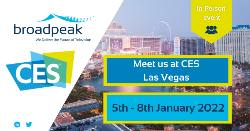 broadpeak's tweet photo. 🔵 Join us at @CES , The Most Influential #Tech #Event in the World, as we unveil the latest #solutions in our Suite 29-224 at The Palazzo (The Venetian Resort), Las Vegas. Book a meeting with us here 👇  

#CES #CES22 #CES2022 #ReadyToMeet #Vegas #LasVegas