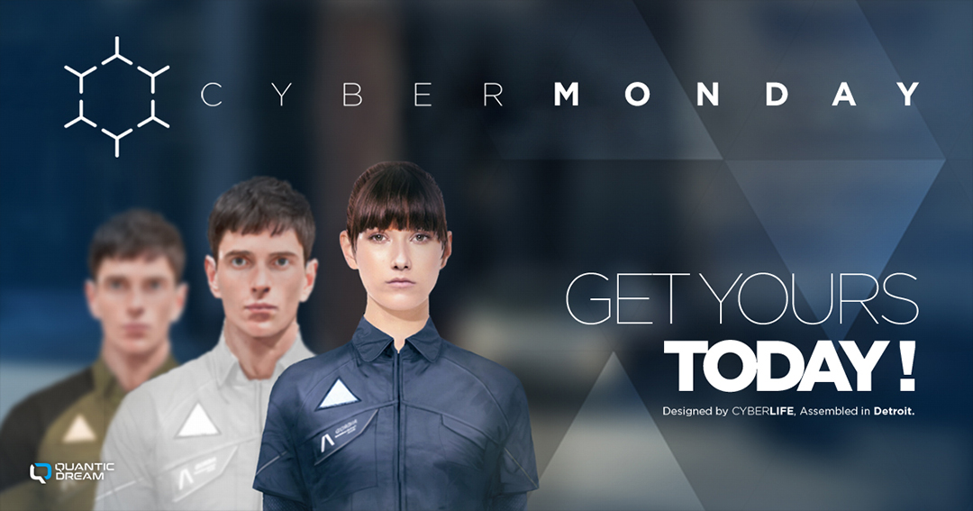 Detroit_Game's tweet photo. Today is the best time to make good deals! Enter the Cyberlife store! #Cybermonday

Designed by CyberLife, built in Detroit. https://t.co/XkJptIPcHo