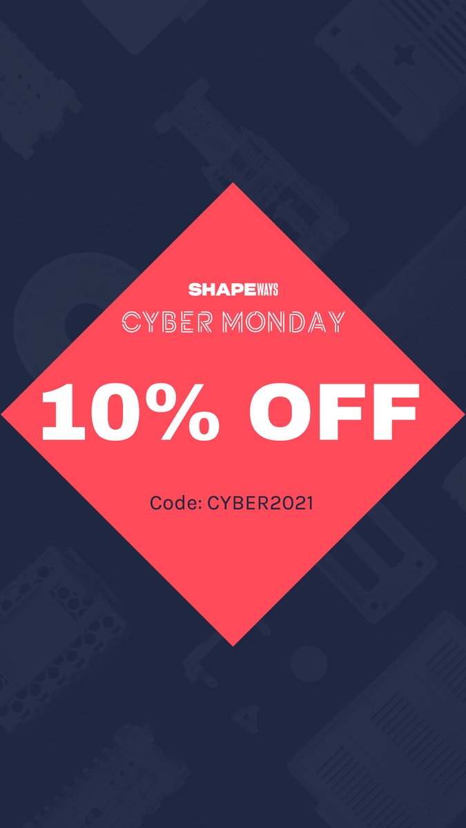 shapeways's tweet photo. Upload your #3dprinted project today with Shapeways! Save with #CyberMonday savings now at https://t.co/zzKz8NAONZ
⚡ CODE CYBER2021 ⚡
#metal3Dprinting #design #printondemand #3Dservices #3Dprintingsoftware #3dmodelingplatform https://t.co/cgx55LYeCC