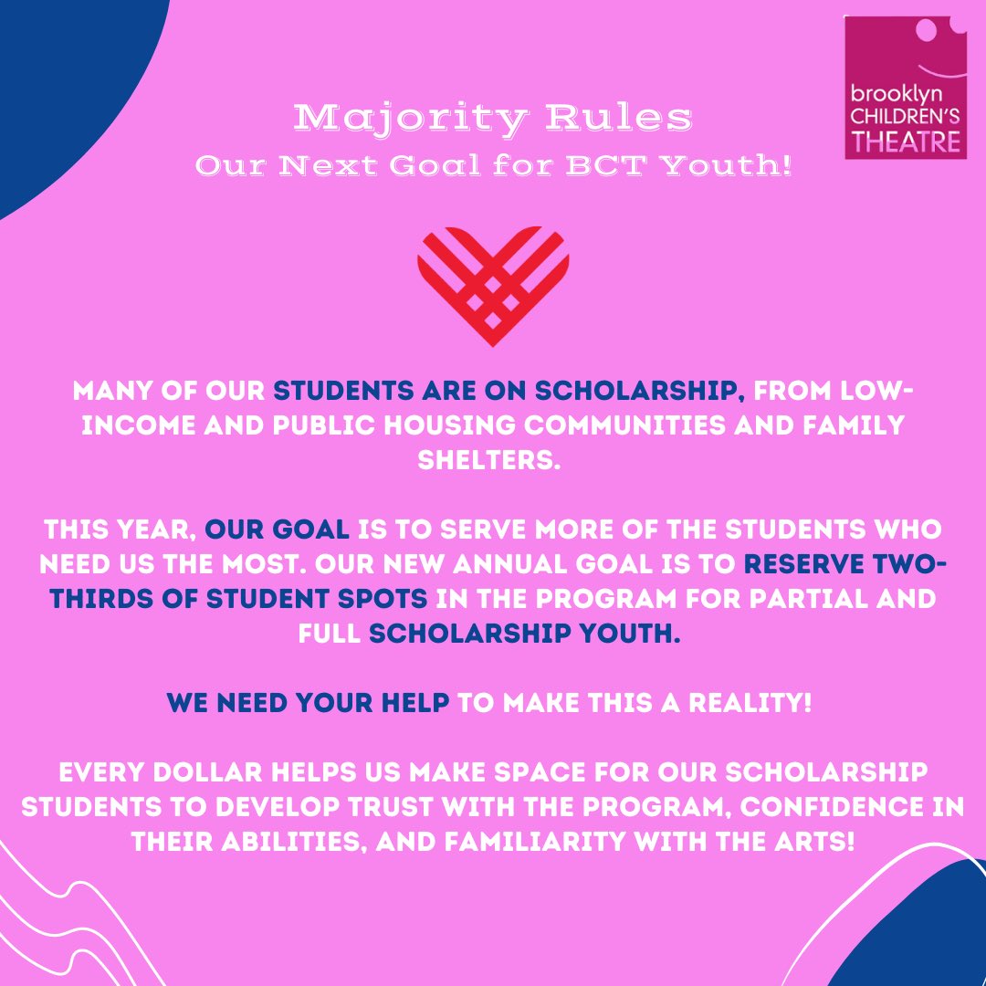 A bit of impact data + our strategy to serve more of the students who need us the most. Give the gift of musical theatre this #givingtuesday 🎭Our students will be waiting for you! #givingtuesday2021