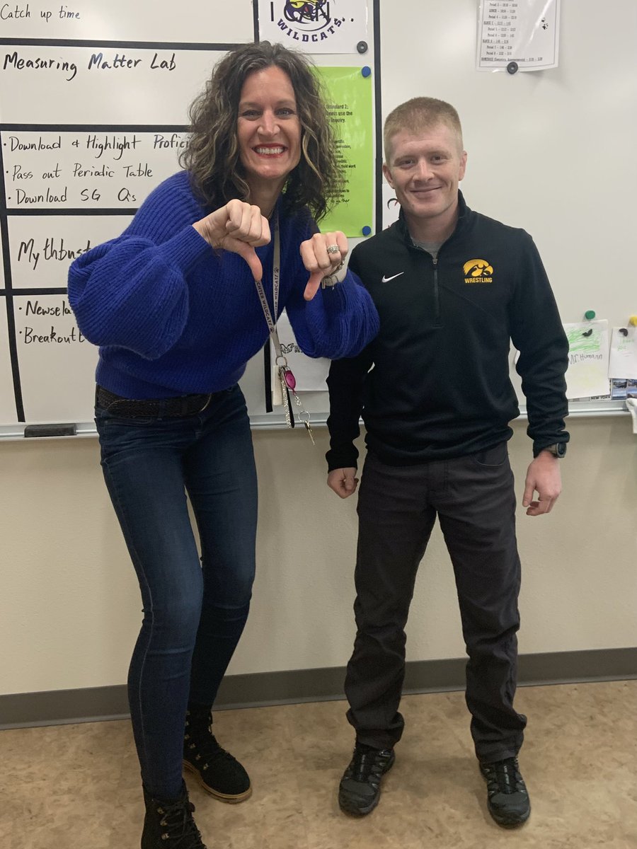 AngieEdinger's tweet image. This GREAT teacher picked the wrong day to wear his Hawkeye gear. Great classroom environment but not great fan apparel. #CyHawkweek #CyclONEnation