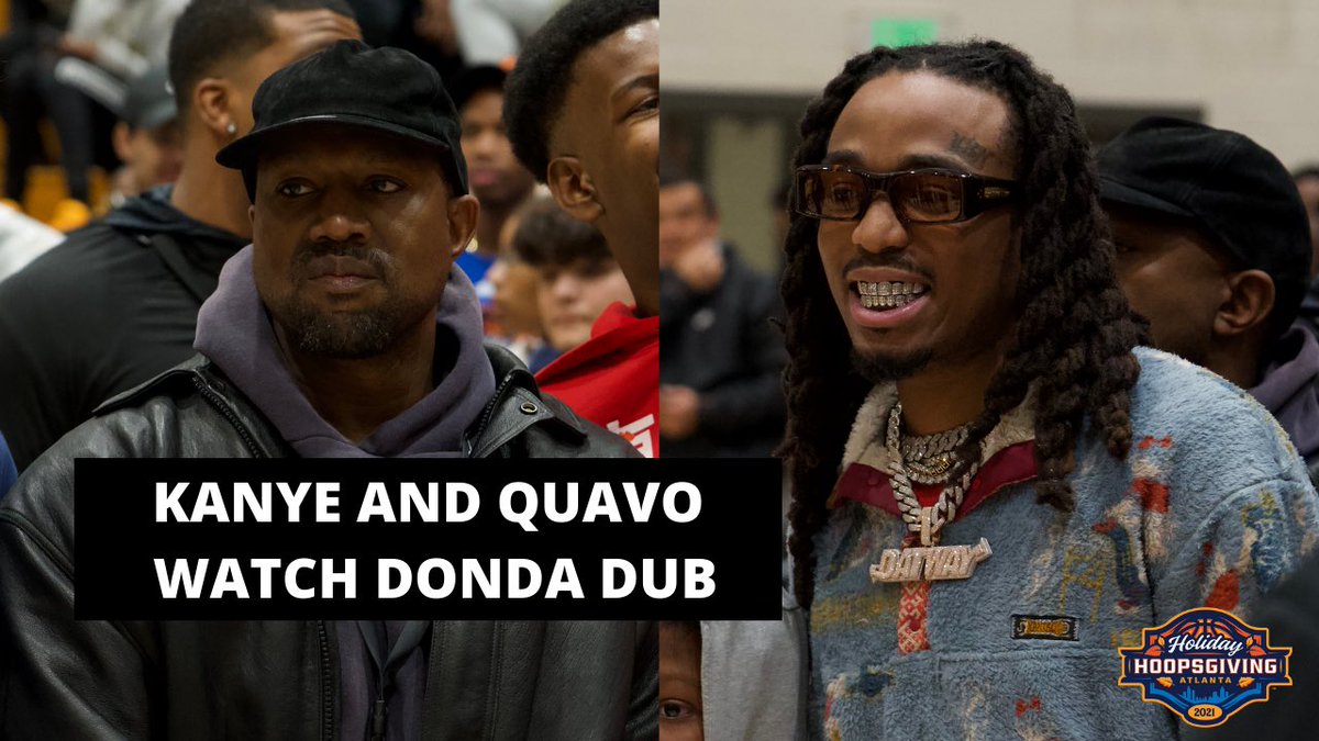 greenlightbball's tweet photo. ICYMI: Saturday night Kanye West and Quavo were in attendance to watch Donda Academy take on TSF at Holiday Hoopsgiving.

https://t.co/dqbYiGTf4A https://t.co/Fjt6ubOwBm