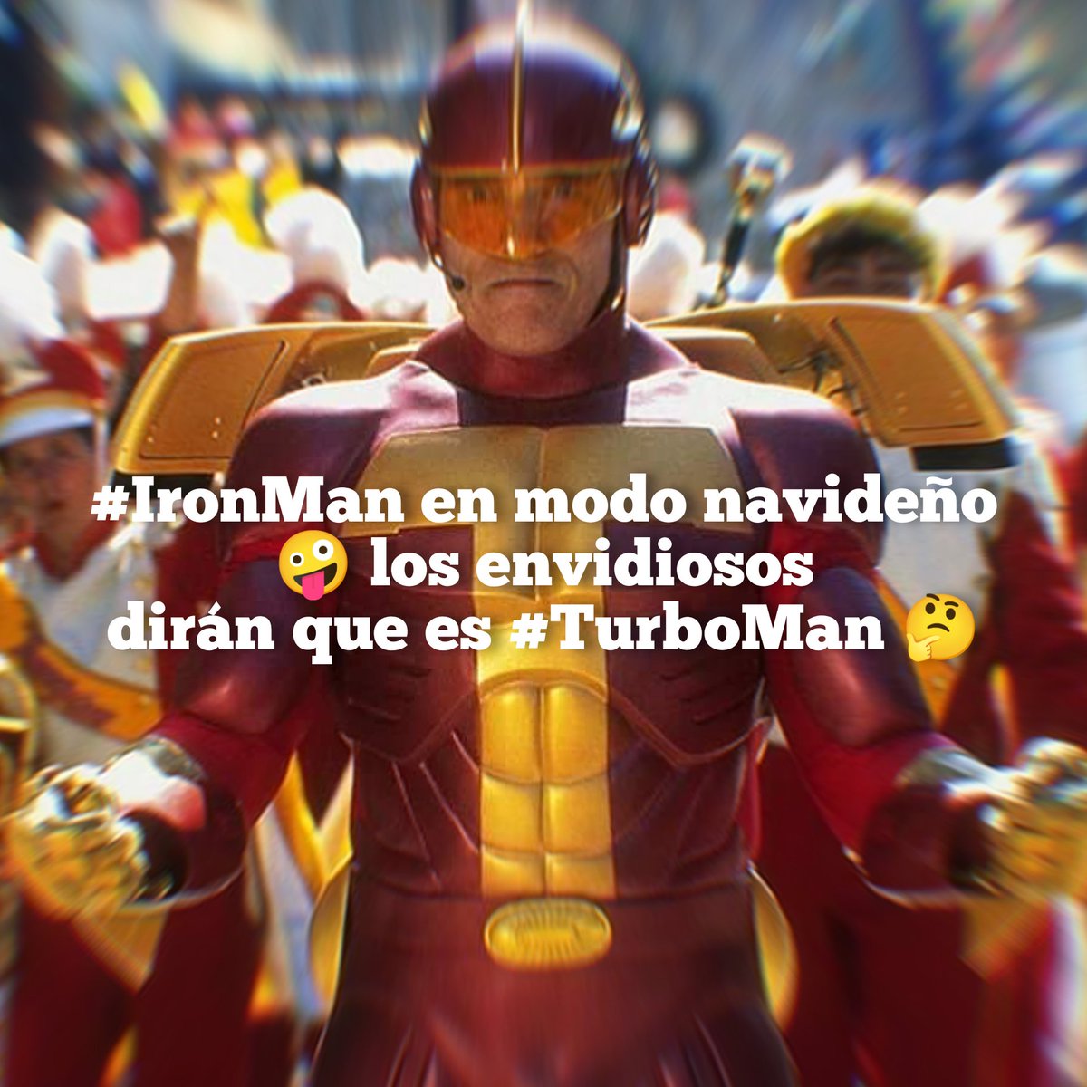 SantaElenaCShow's tweet photo. #IronMan en modo navideño 🤪 los envidiosos dirán que es #TurboMan 🤔 https://t.co/cxQ4pE8VdR
