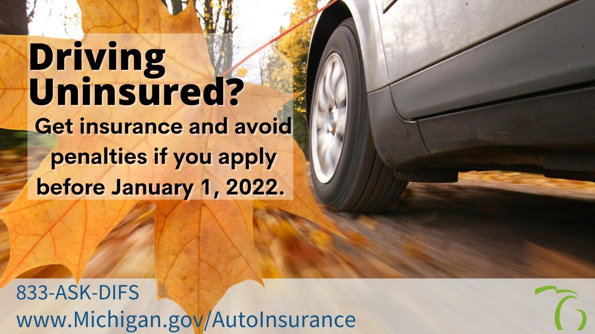 MiCivilRights's tweet photo. If you’ve been risking driving without insurance, don’t wait until it’s too late, get auto insurance today! There are new lower rates, and no reinstatement penalties if you apply before January 1, 2022. Contact an agent or insurer today! #MIAutoInsurance https://t.co/3tQ9TN2wE0