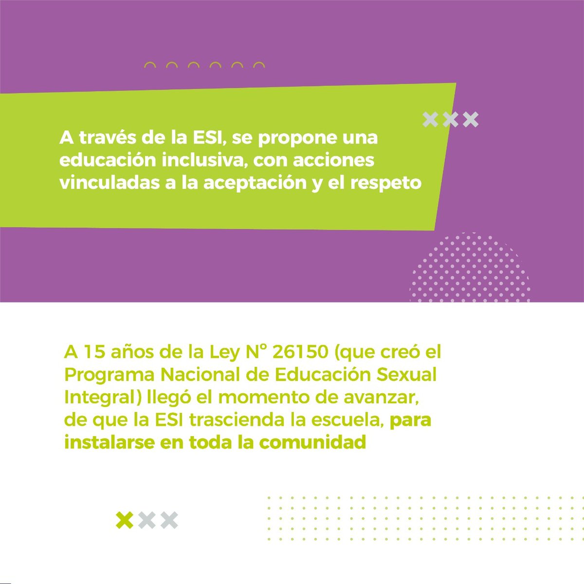 DDHH_RioNegro's tweet image. 💜 Activismo por la no violencia hacia la mujer | Todos los niños, niñas, adolescentes y jóvenes tienen derecho a recibir educación sexual integral en el sistema educativo desde el nivel inicial hasta el superior.
#Día5
#NoalaViolenciadeGenero