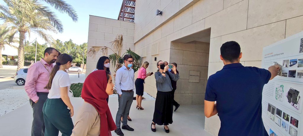 SSquareKAUST's tweet photo. We enjoyed our tour today to the #KAUSTSmart Home and saw the wonderful employment of @iyris_solar @EdamaSolutions and others
#KAUSTResearch 😍 https://t.co/1y3SMEdJdB