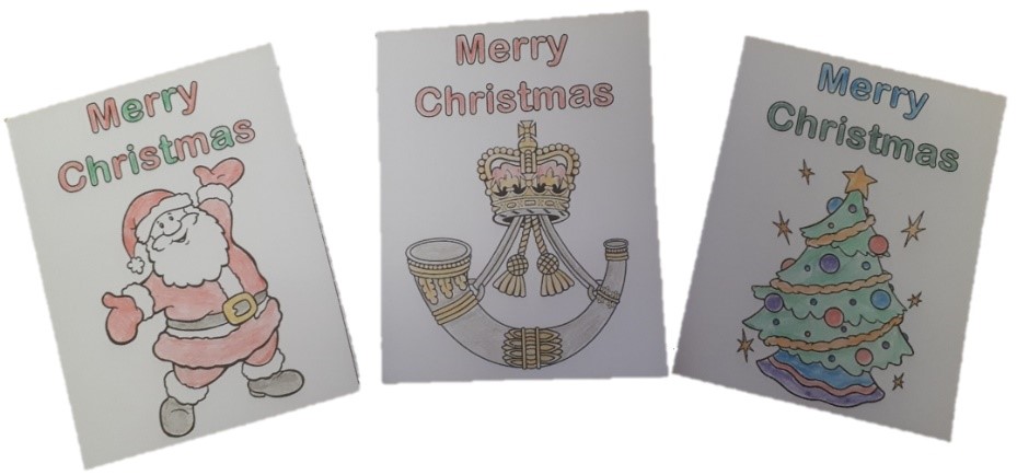 Christmas Card Making:
29/11/21 to 17/12/21, come into The Rifles Museum for Christmas Card Making! Enjoy fun, free Christmas crafts.
Card making will be self-led. Suitable for all ages. Younger children may need help with glue sticks.
Donations, as always, greatly appreciated.