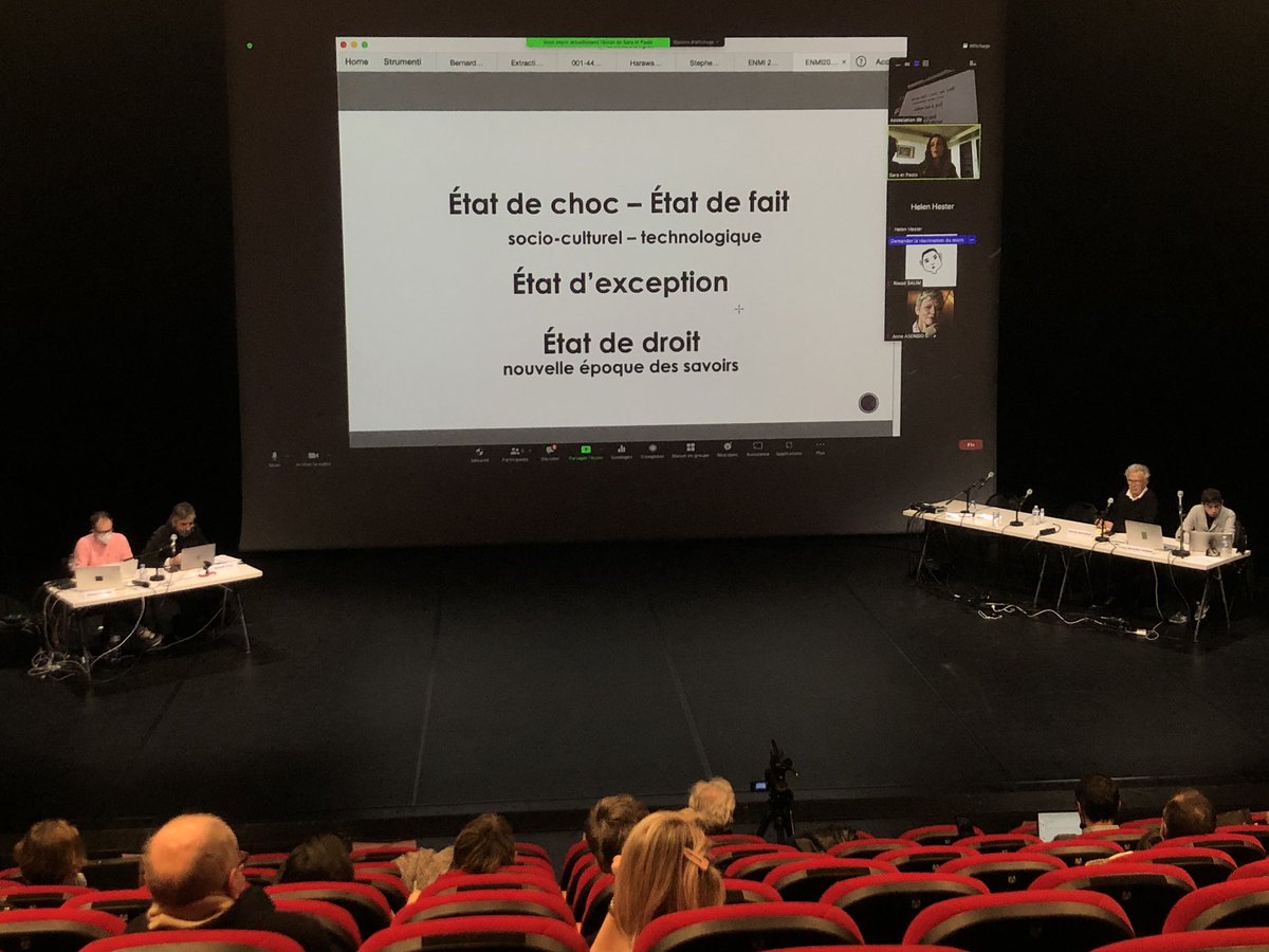 #enmi21 3rd session: Gestion des crises dans une société intermittente 

avec Paolo Vignola, Sara Baranzoni (UArtes, Guayaquil), <a href="/PatrickBouchain/">Patrick Bouchain</a> et <a href="/aamonnz/">Alexandre Monnin</a> 

<a href="/IRILive/">En direct de l'IRI</a> <a href="/ENMI_IRI/">ENMI</a> <a href="/CentrePompidou/">Centre Pompidou</a>